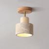 Lámpara de techo de piedra cueva amarilla de viento silencioso estilo japonés Lámpara de pared de fondo creativa nórdica Lámpara de entrada para pasillo de entrada