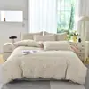 Juego de Cuatro Piezas de Algodón 100% Puro Clase A Espesado Cepillado Otoño e Invierno Juego de Cama Venta al por Mayor desde Fabricante Transfronterizo