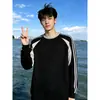 En stock: Nuevo modelo de otoño 2026, sudadera para hombre de marca moderna de algodón chino pesado de 380 g, camiseta básica personalizada de manga larga