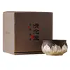 Taza de Té Kung Fu de Arcilla Negra Arena Púrpura Chapada en Plata del Fabricante, Taza de Maestro de Cerámica, Taza de Degustación, Taza Luohan, Juego de Té Chino para Oficina