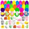 4*6 muñeca atrapa huevos de cáscara de huevo sorpresa de la suerte colorida divertida huevo retorcido Pascua pelota de goma blanda dinosaurio juguete tpr
