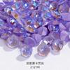 Shiyue Cara Redonda Ocho Diamantes Pequeños Principales Cristal Fluorescente Color Moca Diamantes de Cristal Pegatinas para Uñas Punto Inferior Diamond DIY Accesorios para Joyería