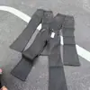 Jeans versátiles de tiro alto acampanados con bordado, pliegue estrecho de cuatro líneas, modelo nuevo 2026, estilo americano de moda, alta calle, transfronterizos