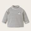 Roupas Infantis de Desenho Veludo Alemão Gola Alta Meia Camiseta Básica Meninos Camiseta de Manga Longa Roupa de Inverno Outono e Inverno Meninas Tops de Bebê t
