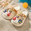 Pantuflas de Verano para Niños Crocs de Eva Niños Bebé Antideslizantes Anti-Olor Sandalias Baotou Niños Pequeños Niños Medianos Sandalias Mujeres