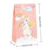 Bolsa de papel kraft gruesa de 100 g exclusiva transfronteriza, bolsa de dulces para fiesta de cumpleaños con diseño de unicornio de dibujos animados, bolsa de regalo de comida