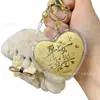 Llavero Dorado Corazón Trébol de Cuatro Hojas Princesa Amuleto de Buena Suerte Oro Puro 999 Peluche Año del Caballo Colgante Regalo Mayoreo