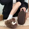 Fábrica de Zapatos Qidan Pantuflas de Algodón de Dibujos Animados para Mujer, Uso en Casa en Invierno, Suela Gruesa, Antideslizantes, Para Exteriores, Forradas de Felpa, Cálidas, Lindos Zapatos de Algodón de Peluche