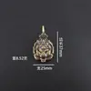 Pingente de Bolso Xizang Latão Puro Boca Sorridente Maitreya Flor de Lótus Guanyin Bodhisattva Chave Pingente Pequeno Lança de Pedra Takahashi