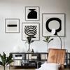 Combinação abstrata simples moderna em preto e branco Pintura decorativa Sala de estar Sofá Fundo parede mural modelo quarto quadrado pendurado pintura