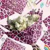 Papel de Cópia Wx211 Estampa de Leopardo Rosa 17g Papel de Embrulho à Prova de Umidade para Doces de Presente Papel Decorativo Animal Print Perolado
