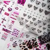 Cyansea Popular Transfronteriza Chica Caliente Y2K Europeo y Americano Estampado de Leopardo Corazón Cruz Estrella Pegatina Decorativa DIY Funda de Teléfono Móvil