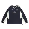 Comercio Exterior Europeo y Americano Retro Color de Contraste Secado Rápido Manga Larga Camiseta Estilo Holgado Perezoso Otoño Tendencia Marca Jersey Top Deportivo Sudadera