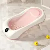 Apoio para Banho de Bebê com Rede Ajustável para Recém-Nascidos até Crianças Pequenas, Assento de Banho Reclinável com Rede Antiderrapante, Berço Dobrável para Banheira com Sensor de Temperatura para Box de Banho