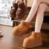 Pantuflas de algodón de invierno para mujer para uso exterior, con forro de felpa, suelas gruesas, cobertura completa del talón y diseño cálido, nuevo modelo elegante y de moda 2026