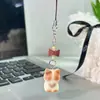 Corrente de Celular Colorida com Contas de Gato Siamês Fofo Desenho Animado Coração de Menina Pingente Doce Acessórios para Celular de Estudante