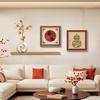 Pintura decorativa para sala de estar Ping An Joy, nuevo estilo chino, pintura mural con nudo chino, estilo silencioso, fondo de sofá, pintura para colgar en la pared, pintura para porche