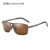 Gafas de Sol Polarizadas de Moda de Fábrica Gafas de Sol Metálicas para Hombre Marco Grande Espejo Sapo Gafas de Sol para Conducir de Hombre 6081