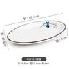 Prato de Melamina plástico imitação de porcelana restaurante prato de peixe especial formato irregular prato louça restaurante frio prato frio comercial