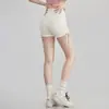 Nuevos shorts de yoga con cordones laterales, de cintura alta, corte ajustado, de tres cuartos de longitud, adecuados para fitness, deportes, correr y yoga