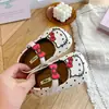 Zapatos de princesa para niños, diseño de lazo, planos de suela suave, zapatos de piel para niñas, colección primavera/otoño, estampado de lunares, estilo retro de dibujos animados, color plateado
