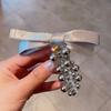Goma para el pelo de plata con lazo para niños, Diadema de cordón para teléfono con cuentas para niña, Accesorio para el pelo de trenza de burbujas para niña