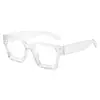 Nuevas Gafas de Sol Cuadradas Simples Estilo Retro Gafas de Sol de Comercio Exterior Transfronterizo Europeo y Americano Marco Negro Visera Protector Solar Anti-UV Moda