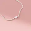 Pulsera Pequeña de Corazón Sólido Cepillado Simple de Plata S925 Nalan, Estilo Minimalista Ins, Accesorio Exquisito de Nicho S8851