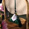 Bolsita bordada antigua del Festival del Bote del Dragón, colgante con borla de ajenjo puro, zongzi triangular, regalo de actividad