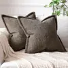 Fronha Personalizada com Borda Prensada Chenille Cruz Tricô Grosso Almofada de Tricô Espessa Macia Costurada de Alto Padrão Almofada Amazon