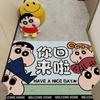 Tapete de Entrada de Bucle de Alambre Tapete de Puerta de Entrada Tapete de Entrada de Puerta Lindo Dibujo Animado Crayon Shin-Chan Hogar Cortable