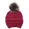 2019 Europeu e Americano AliExpress mais vendido sem cor cc ponto misto cor bola malha lã gorro quente feminino gorro pullover