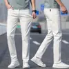 Calça Jeans Off-White para Homem, Corte Reto e Solto, Novo Modelo 2026, Calça Longa Elástica e Casual para o Verão