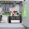 Caja de madera para almacenamiento de bolsas de basura transfronterizas, caja organizadora de bolsas de plástico para el hogar y la cocina, caja de pañuelos de madera de escritorio extraíble