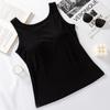Camisola interior de verano de talla grande con almohadilla para el pecho, ropa interior para mujer, nueva prenda exterior con copa fija, sujetador integrado en la espalda, ropa interior