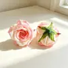 Flor Artificial Cabeça de Rosa Retrô Mesa Balcão Sala de Estar Pequena Fresca Flor Artificial Estilo Europeu Decoração de Casa Rosa