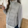 Estilo Temperamento Socialité Patchwork Tejido Bordado de Letras Cuello Alto Chaqueta Abrigo de Algodón para Mujer Invierno Casual Versátil Ropa Cálida de Algodón