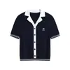 Polo de Manga Corta de Punto de Seda Helada para Mujer, Estilo Nuevo de Verano 2026, de Alta Gama, Elegante, Rejuvenecedor, Versátil y Moderno