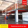 Fábrica: Vendas diretas, em forma de aço em forma de sótão, prateleira de sótão, e-commerce, prateleira de armazenamento de aço, plataforma de sótão de duas camadas altas