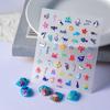 Lindas lindas pegatinas de uñas DIY pintadas a mano de imitación de monstruo pequeño 5d letras inglesas usar accesorios para uñas pegatinas para uñas