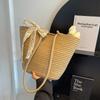 Bolsa Tecida à Mão para Mulheres, Grande Capacidade, Novo Estilo da Moda, Bolsa de Ombro Versátil de Verão, Bolsa de Praia, Bolsa Tote