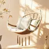 Cesta colgante para el hogar Silla de ratán Silla colgante para balcón interior Silla mecedora Silla cuna de celebridad de internet Hamaca para persona perezosa en el patio Silla mecedora exterior