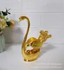 Colher de Café Estilo Europeu Conjunto de Garfo e Colher para Frutas Enfeites Domésticos Moda Fruta Cisne Fofo Colher de Sobremesa Utensílios de Mesa