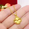 Nuevo Collar con Colgante de Trébol de Cuatro Hojas Envuelto en Alambre Estilo Antiguo Accesorios de Joyería Diseño de Alta Gama Fabricante de Joyería de Oro Venta Directa