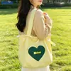 Bolsa Tote de Lona Estilo Coreano Ins de Alta Qualidade com Cordão de Nylon Franzido Grande Capacidade Bolsa de Mão de Lona Personalizada