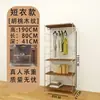 Cabide de parede para roupas estilo japonês, prateleira de armazenamento de roupas para guarda-roupa, cabideiro de chão aberto para quarto e closet