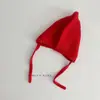 Sombrero coreano puntiagudo para bebé~Nuevo sombrero para bebé Chirp para niño y niña Otoño e Invierno de 0 a 3 meses Sombrero de lana tejido