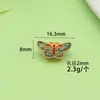 Venta Directa de Fábrica de Accesorios para Pulseras de Mariposa Esmaltadas Chapadas en Oro que Conservan el Color, Espaciadores de Cuentas para DIY y Accesorios al por Mayor