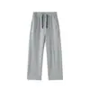 Calça Jogger Masculina Pesada Americana com Perna Curva Outono Inverno Marca Tendência Solta Caimento Fluido Versátil Perna Larga Casual Longa