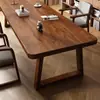 Escritorio Grande y Silla de Madera Maciza de Alta Gama de Nogal Sudamericano para Estudio en Casa, Escritorio de Trabajo, Oficina y Sala de Estar Mesa Larga